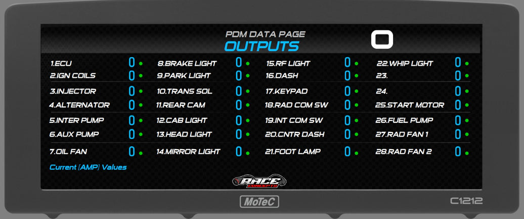 Motec C1212 PDM Data Design