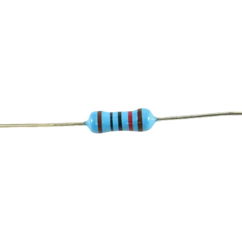 Resistanceistor with color bands on a white background