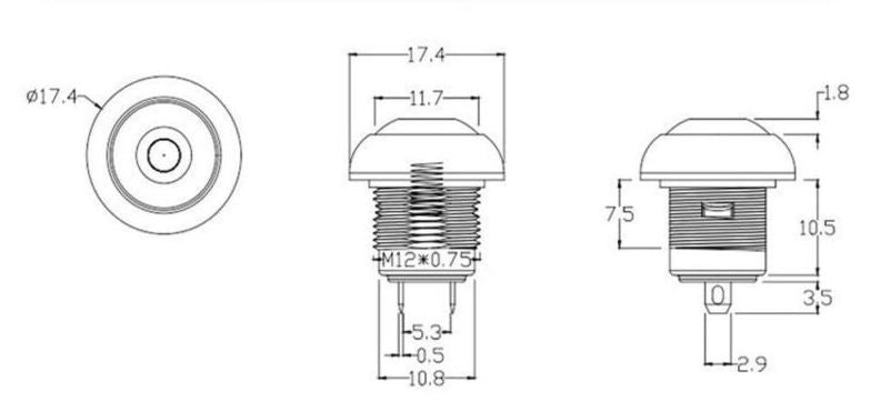 12V Momentary Button Switch