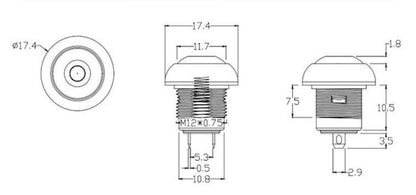 12V Momentary Button Switch