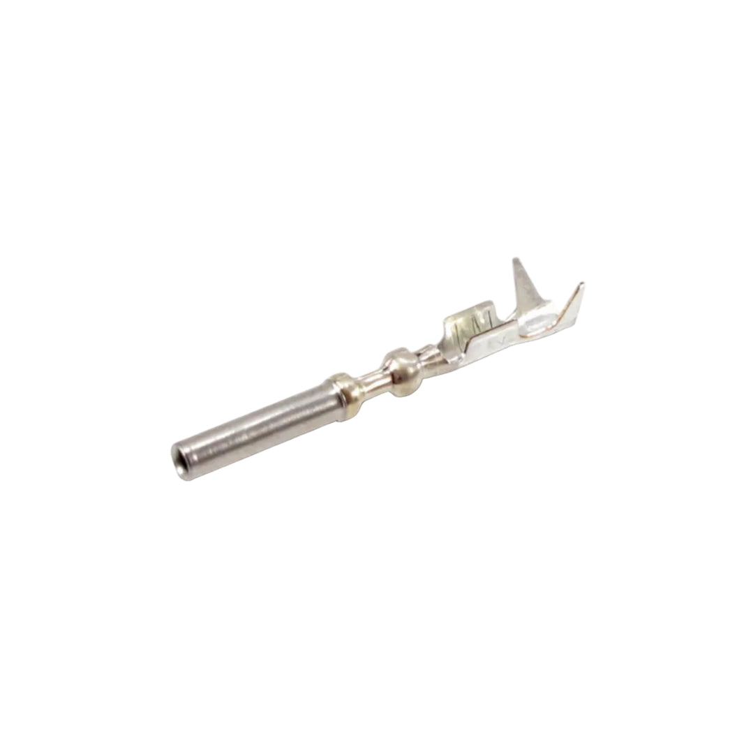 A small metallic electrical connector or terminal piece shown on a plain white background.