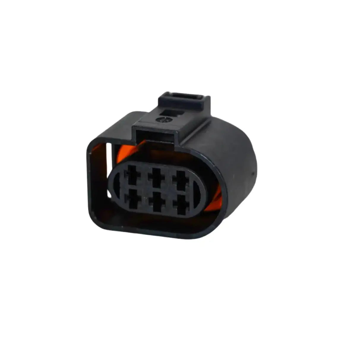 A 6-pin sensor connector with terminals and seals, primarily black in color, with the brand name 'RACE CONCEPTS' visible.